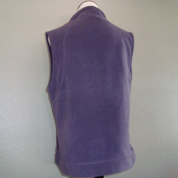 Columbia Fleece Vest Zip Front & Pockets Light Purple Size M - Picture 6 of 9